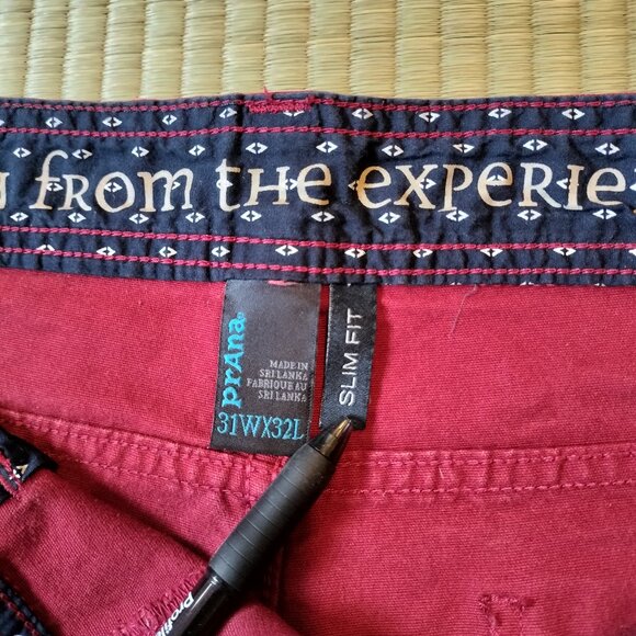 Prana Slim Fit Chinos - Red - Picture 3 of 8
